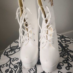 White Riding Boots